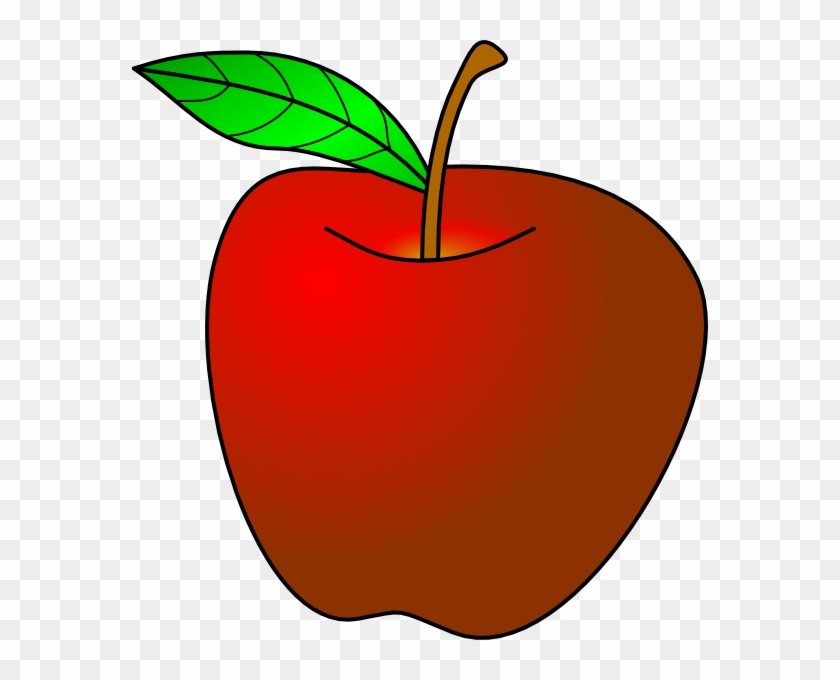 Apple Turned Slightly Clip Art At Clker - Red Apple Template #101440