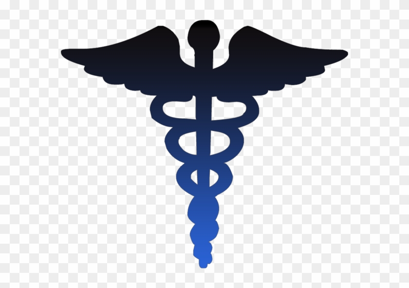 Caduceus Medical Symbol Blue Clipart Image - Medical Symbol Png Transparent #101453