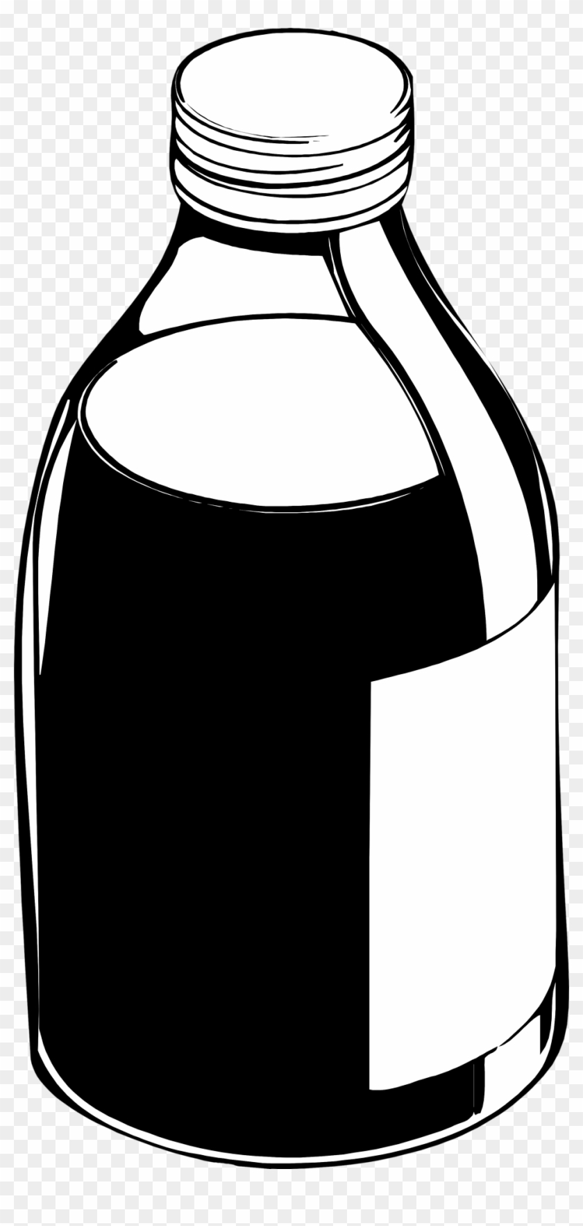 full bottle clipart black