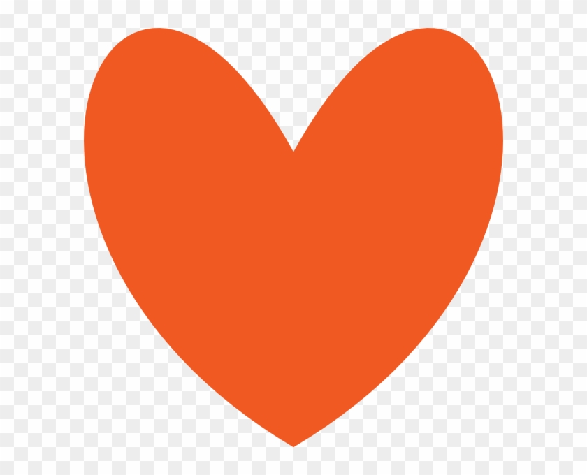 Orange Color Heart Shape #101490