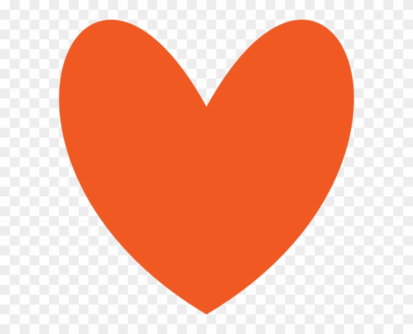 Orange Color Heart Shape #101490