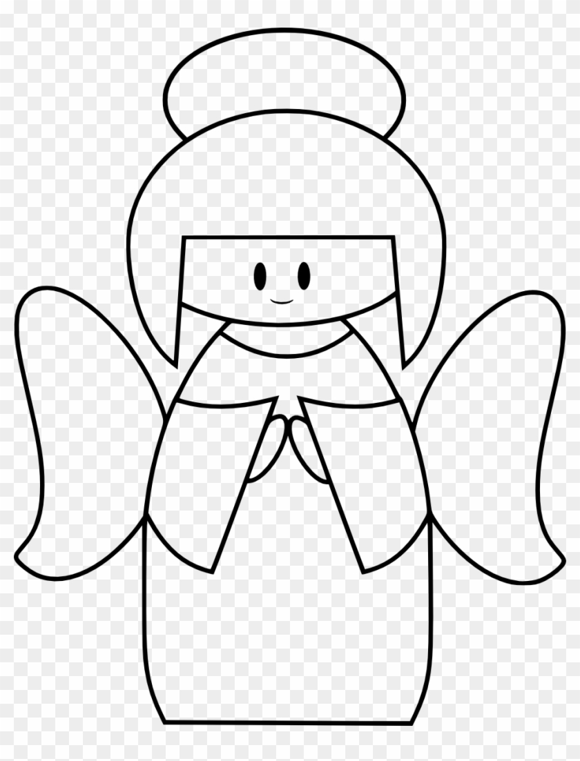 Line Drawing Angel - Cute Angel #101917