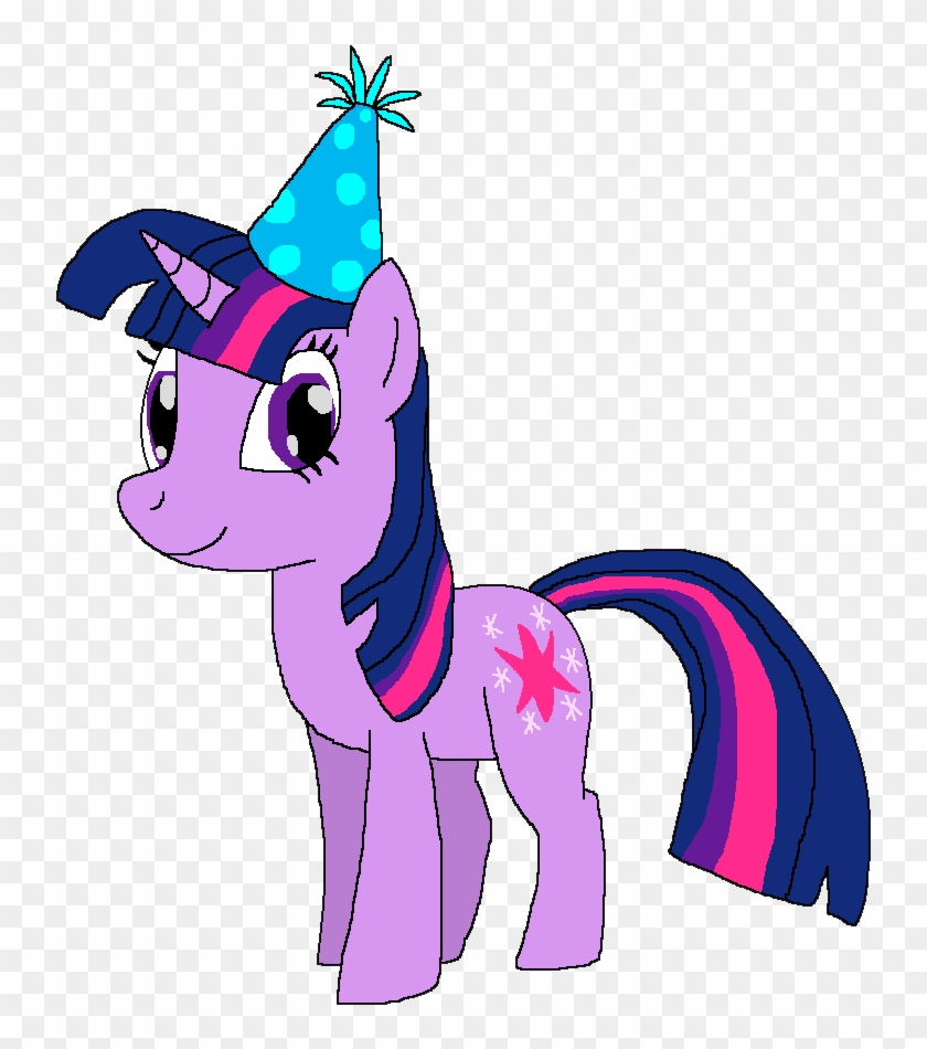 Twilight Sparkle With A Birthday Hat By Kylgrv - My Little Pony Twilight Sparkle Birthday #102085