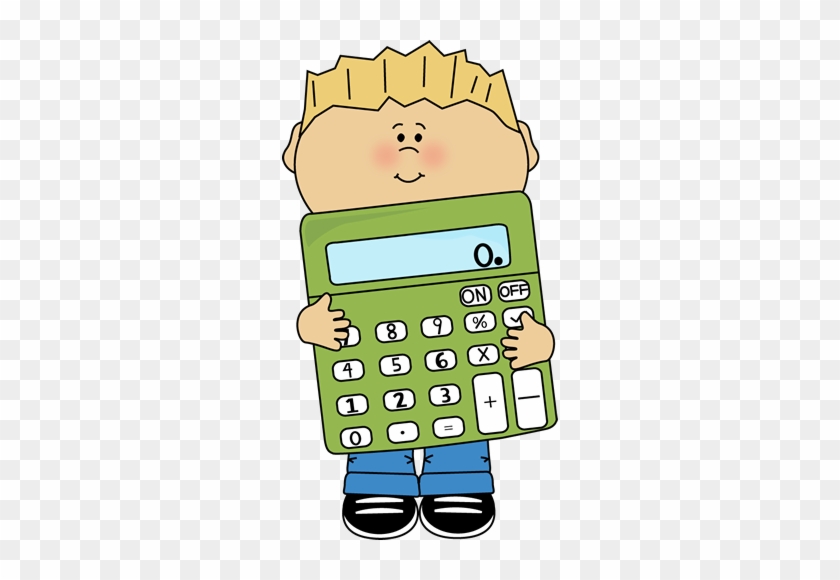 Boy Holding A Giant Calculator Free Clipart - My Cute Graphics Math #102136