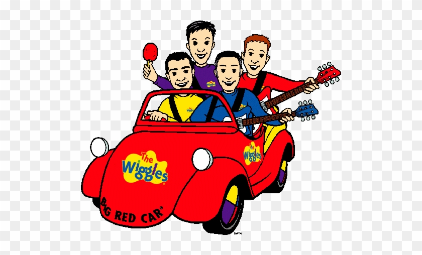 Free The Wiggles Clip Art - Cartoon Wiggles Big Red Car #102179