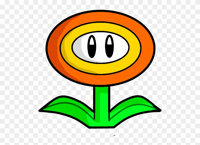 Mario Clipart Supe Power - Mario Fire Flower Drawing #102220