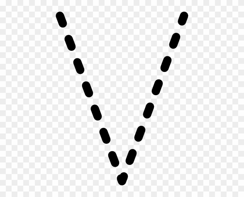 Free Vector Alphabet Tracing Letter V Clip Art - Dotted Line Letter V #102621