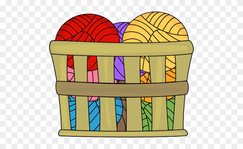 Basket Of Yarn Clip Art Image - Ball In The Basket Clipart #102677