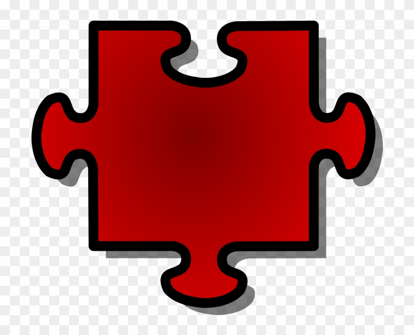 Free Vector Jigsaw Red Puzzle Piece Clip Art - Puzzle Pieces Clip Art #102719