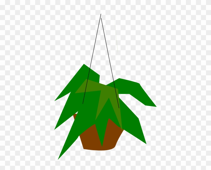 Hanging Basket Clip Art At Clker - Cartoon Hanging Plants #102776