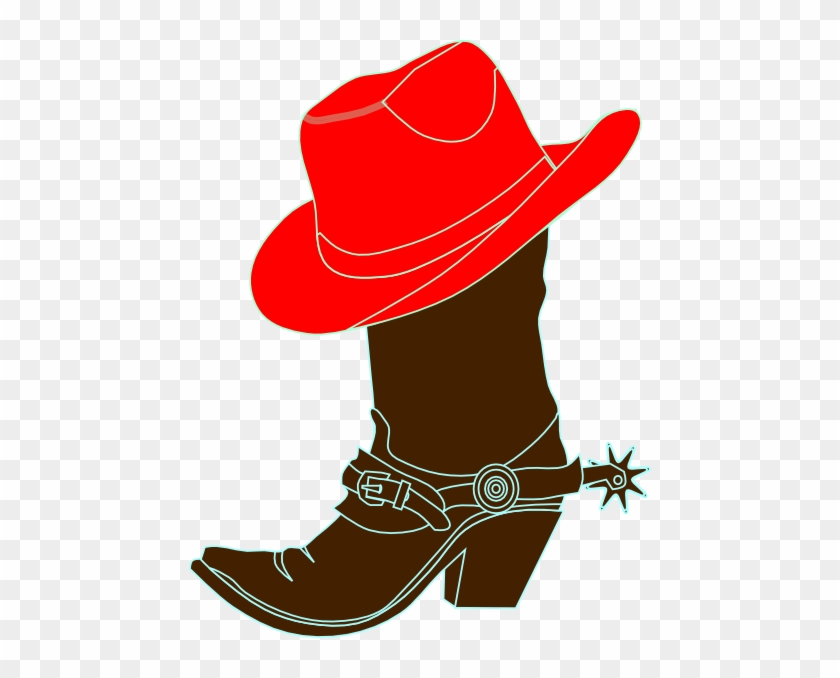 Cowboy Dancing Boots Clipart Clipart Kid - Red Cowgirl Hat And Boots #102889