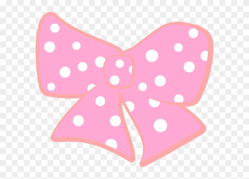 Bow With Polka Dots Clip Art At Clker - Pink Polka Dot Bows #102981