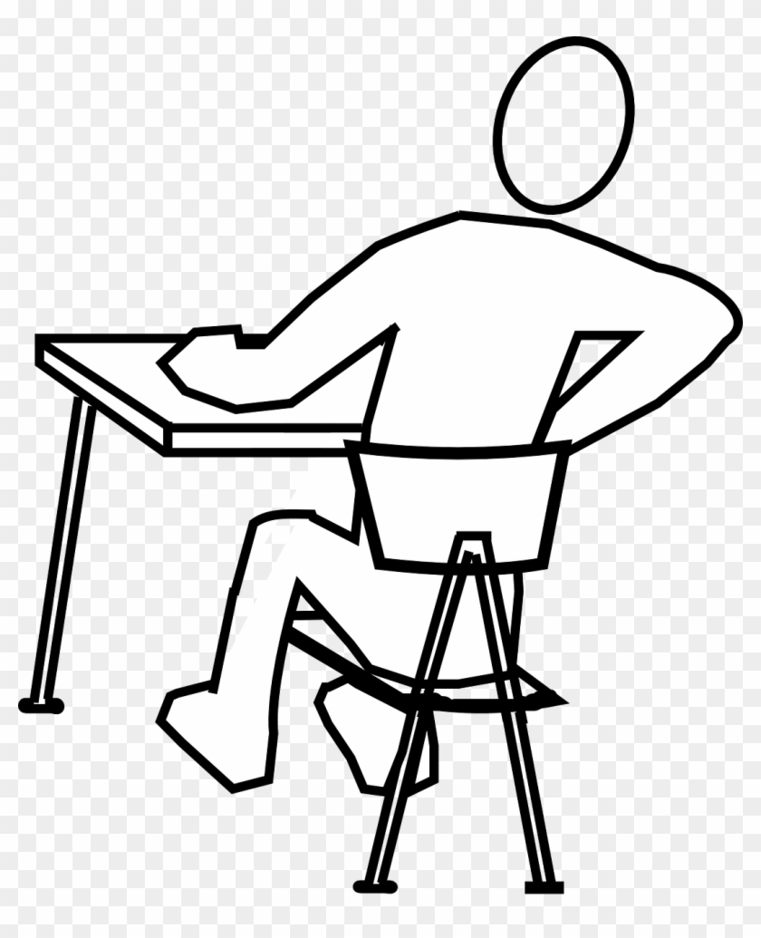 Desk-312595 - Draw A Person Sitting #544813