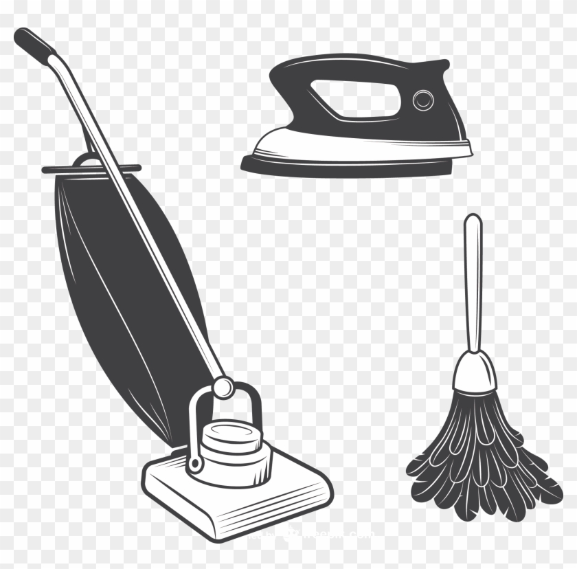 Vacuum Cleaner Cleaning Mop Clip Art - Vacuum Cleaner Cleaning Mop Clip Art #544846