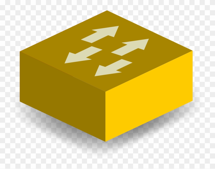 Image For Yellow Switch Computer Clip Art - Router Icon #544888