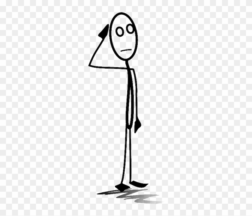 Man-151816 - Confused Stick Figure Png #544903