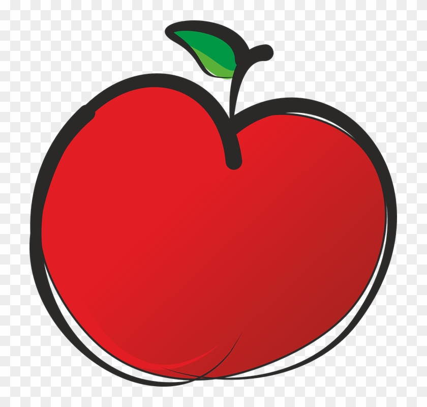 Fruit, Apple, Food, Apples, Eating, Eat, Health - Apple Illustration On White Wine Stopper #544962