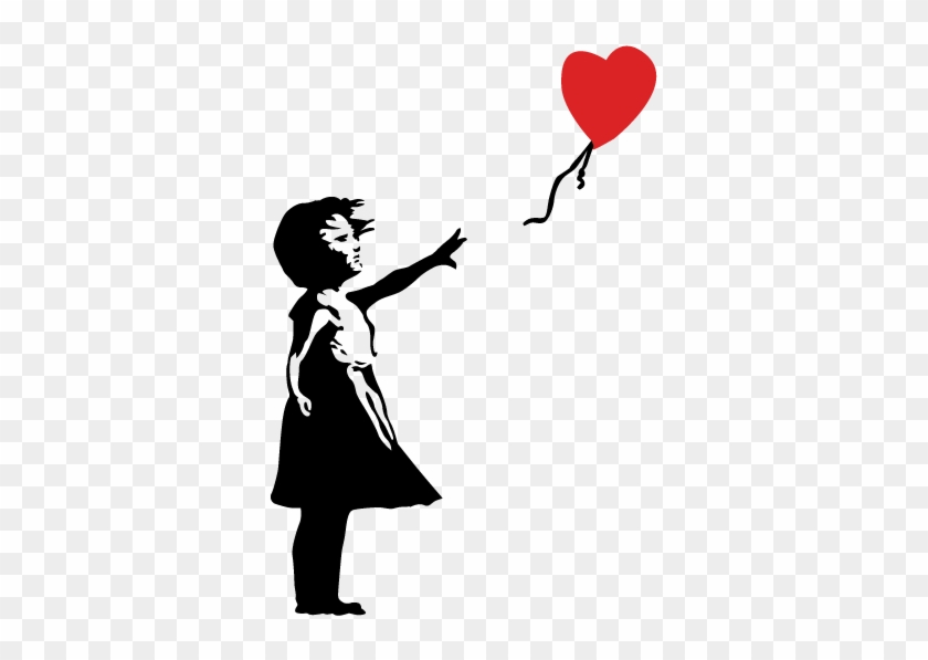 Afbeeldingsresultaat Voor Silhouet Meisje Ballon - Banksy Girl With The Red Balloon #544964