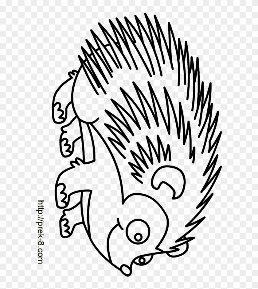 Clip Arts Related To - Coloring Pages For Kids Hedgehog #545293