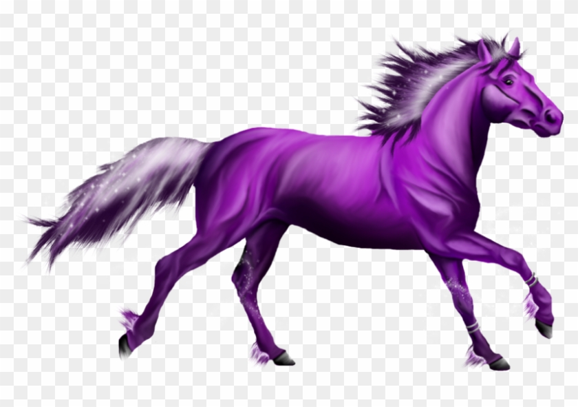 Purple - Purple Horse Drawing #545378