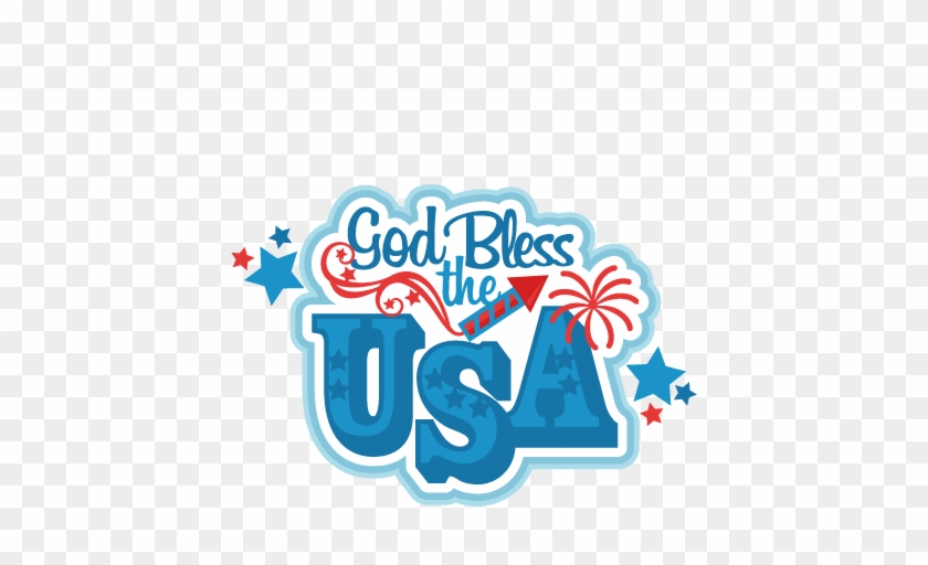 God Bless The Usa Title Svg Scrapbook Cut File Cute - July Svg Scrapbook File Cuts #545388