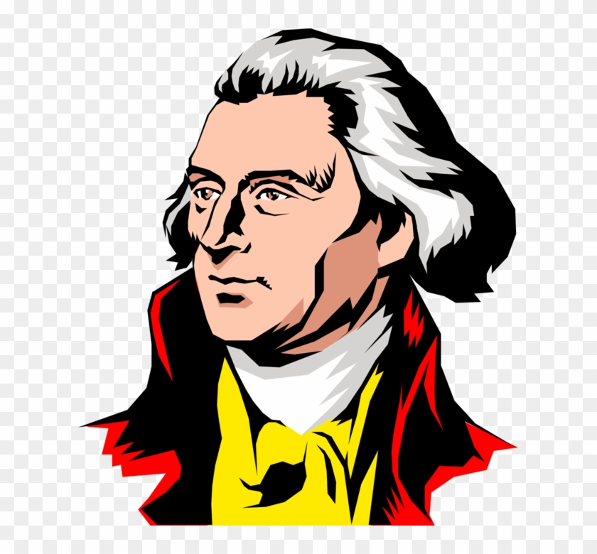 Vector Illustration Of Founding Father Thomas Jefferson - Thomas Jefferson Clipart Png #545405