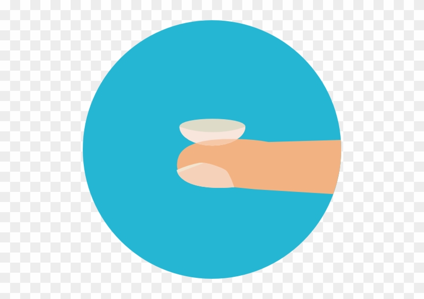Contact Lens Free Icon - Contact Lens Vector Png #545571