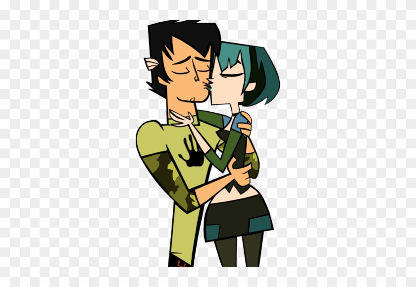Total Drama Island Wallpaper Possibly Containing Anime - Total Drama Gwen Kiss #545631