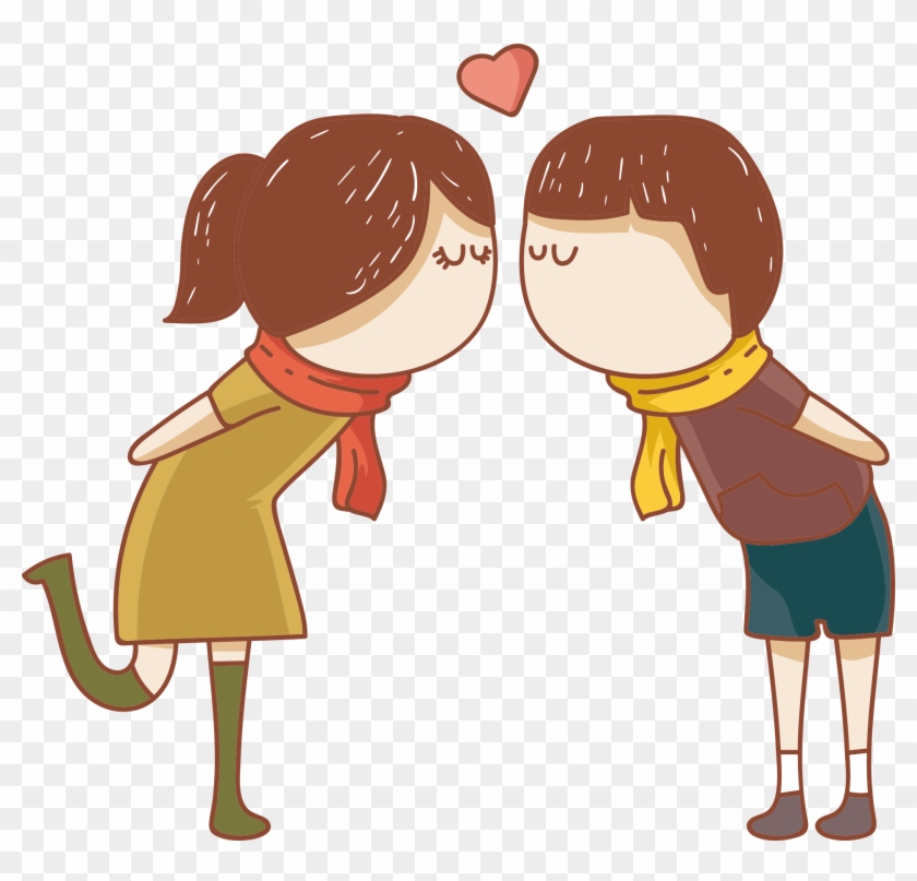 Kiss Cartoon Couple Clip Art - Cartoon Couple Kiss Clipart #545699