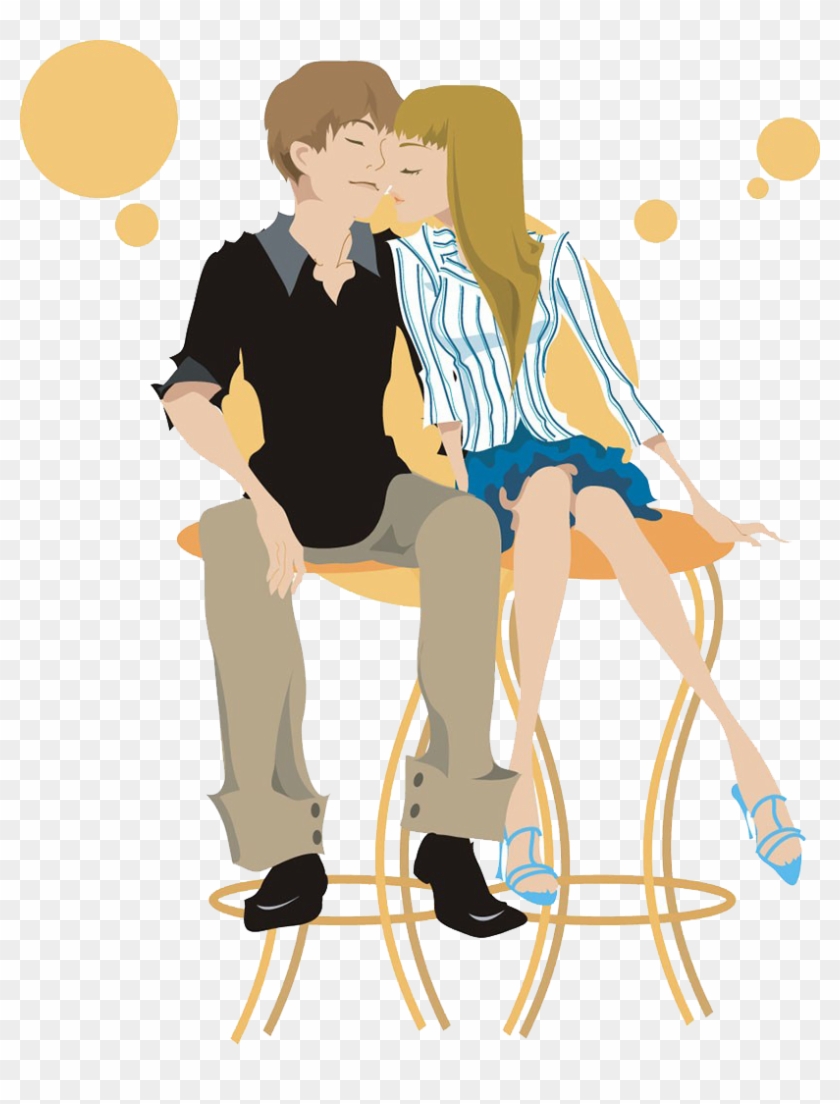 Kiss Clip Art - Women And Man Kiss Cartoon #545720