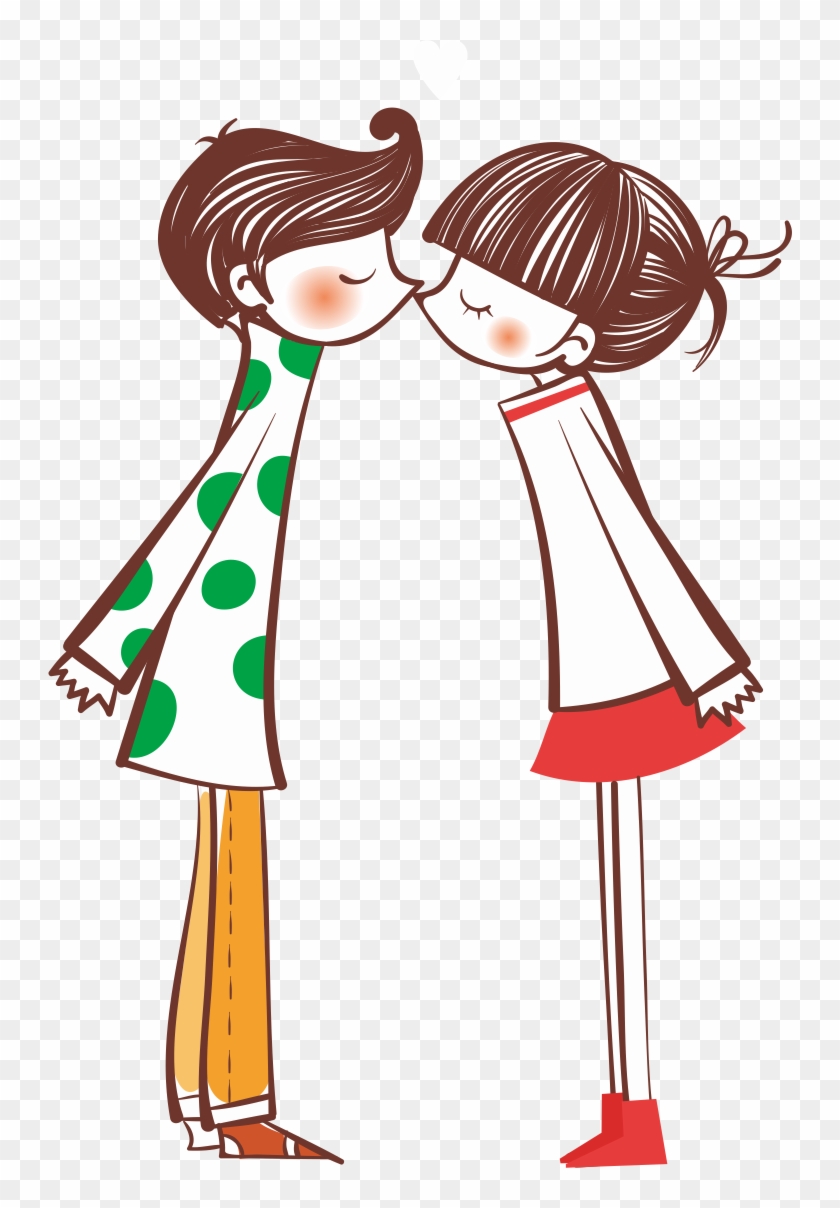 Kiss Significant Other Love 10x10 Dianping - East Majik Cartoon Pattern Plastic Strong Adhesive #545795