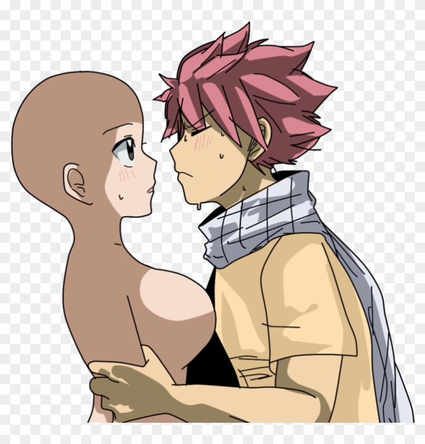 Natsu X Base Kiss By Basemakerofdarkness - Fairy Tail Skin Base - Free  Transparent PNG Clipart Images Download