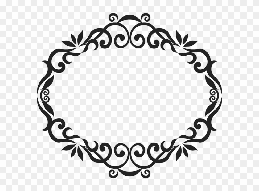 Ornate Oval Rubber Stamp - Circle #546059