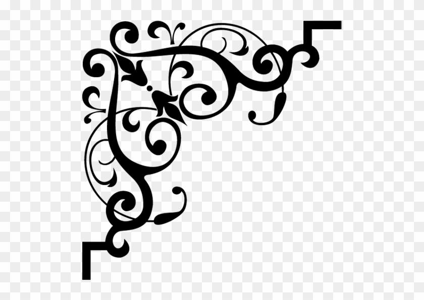 Image Result For Flower Stencils - Islamic Corner Pattern Png #546247