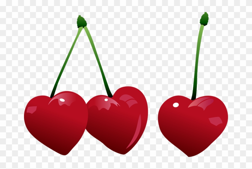 Hearts Cherries Clipart - Cherry Clipart Transparent Background #546442