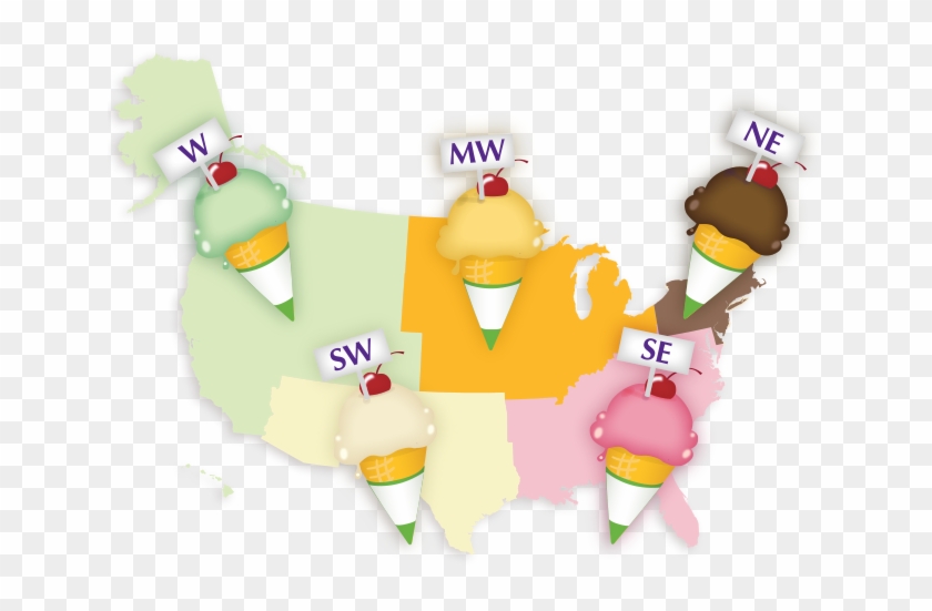 We're Covering The Country In Ice Cream Which Region - Map #546450