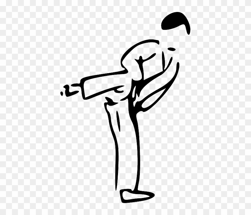 Recreation Stick, Outline, People, Girl, Self, Person, - Karate Clip Art #546689