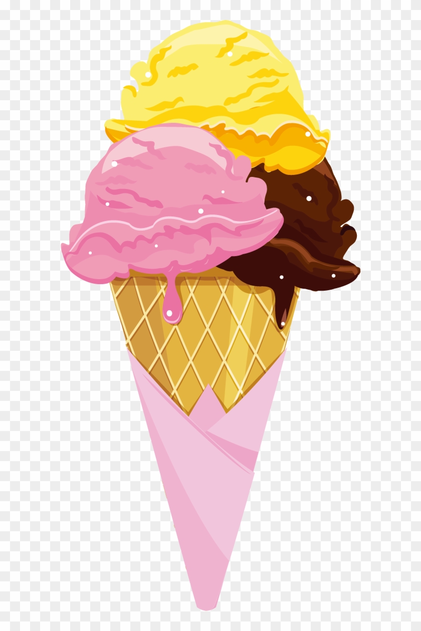 Neapolitan Ice Cream Ice Cream Cone Dessert - Neapolitan Ice Cream Ice Cream Cone Dessert #546829