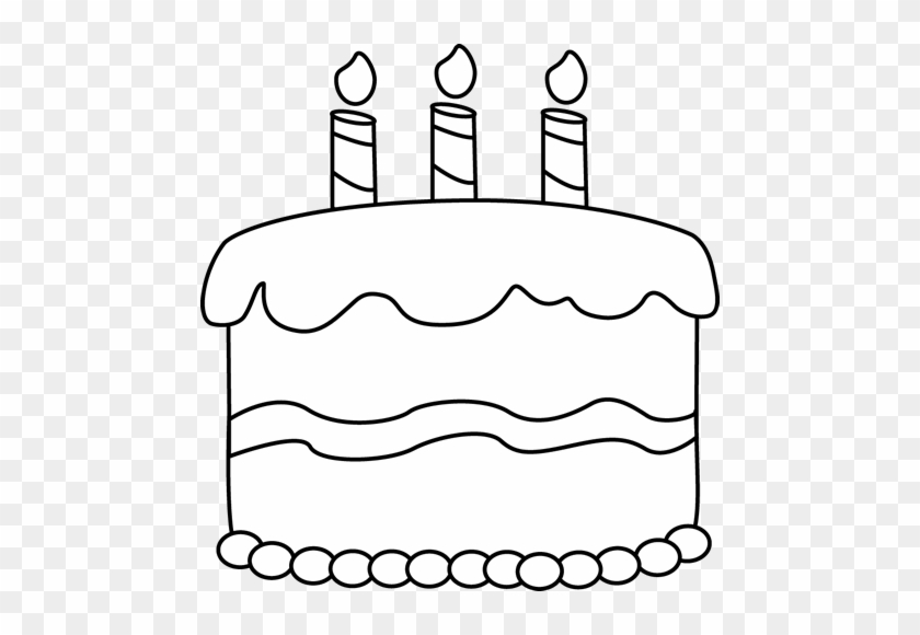 Small Black And White Birthday Cake - Birthday Cake Clip Art #546954