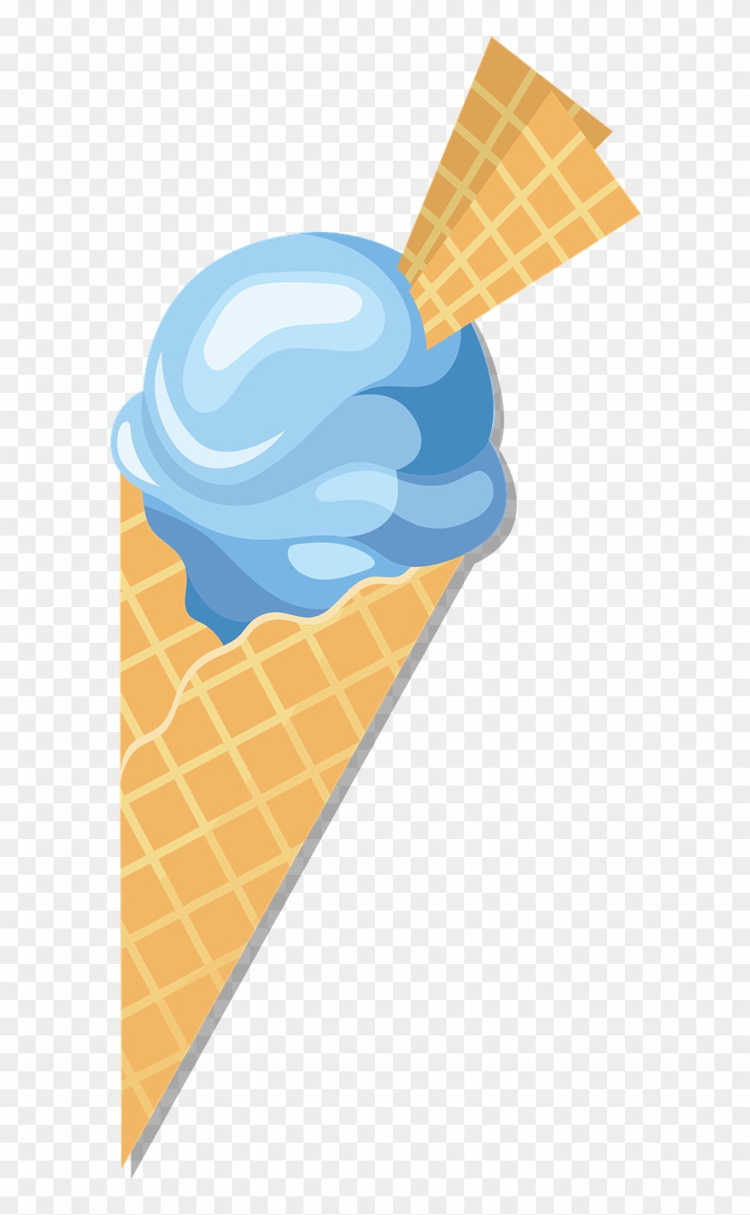 Ice Ice Cream Waffle Dessert Png Image - Gambar Kartun Es Krim Lucu Vanilla #546960