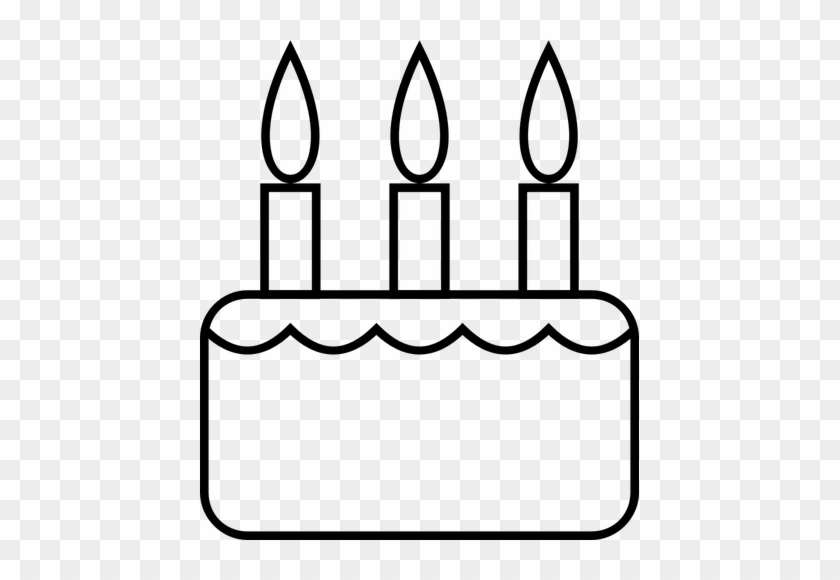 Cake Slice - Verjaardagskaars Tekening #546963