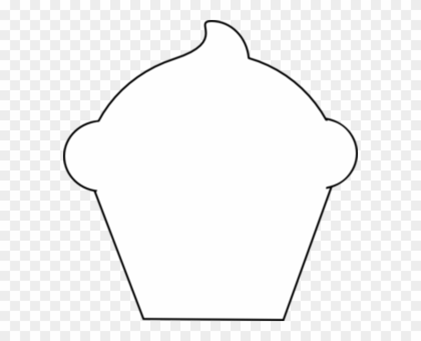 Related Cup Cake Clipart Black And White - Line Art #546972