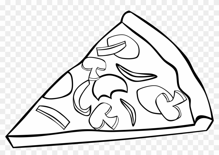 Vector And Fast Food Clipart Black And White Png 755 - Pizza Slice Clip Art #546991