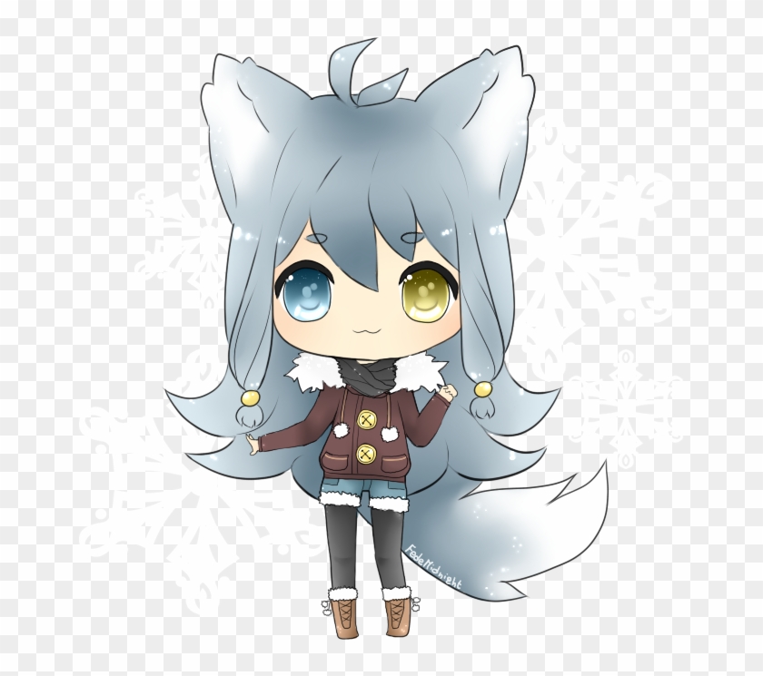 Arctic Wolf Clipart Female - Chibi Wolf Anime Girl #547129