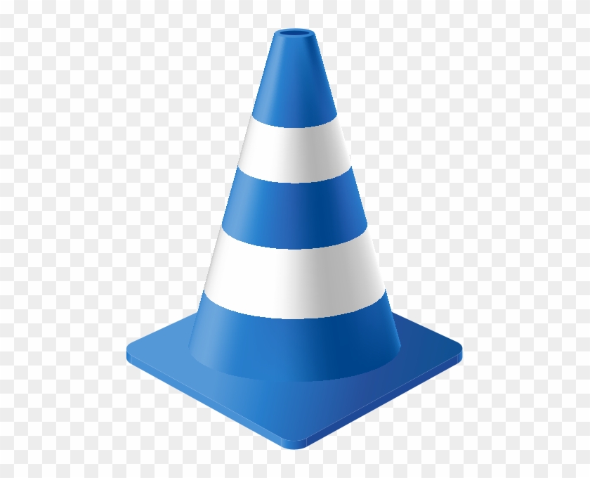 Cone Clipart Road Cone - Blue And White Traffic Cones #547152