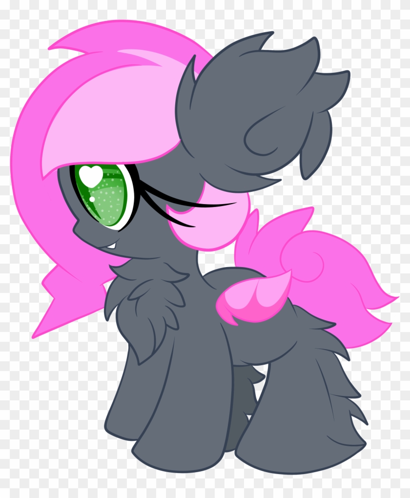 Lorehoshiko, Bat Pony, Blank Flank, Fluffy, Heart Eyes, - Cube #547553