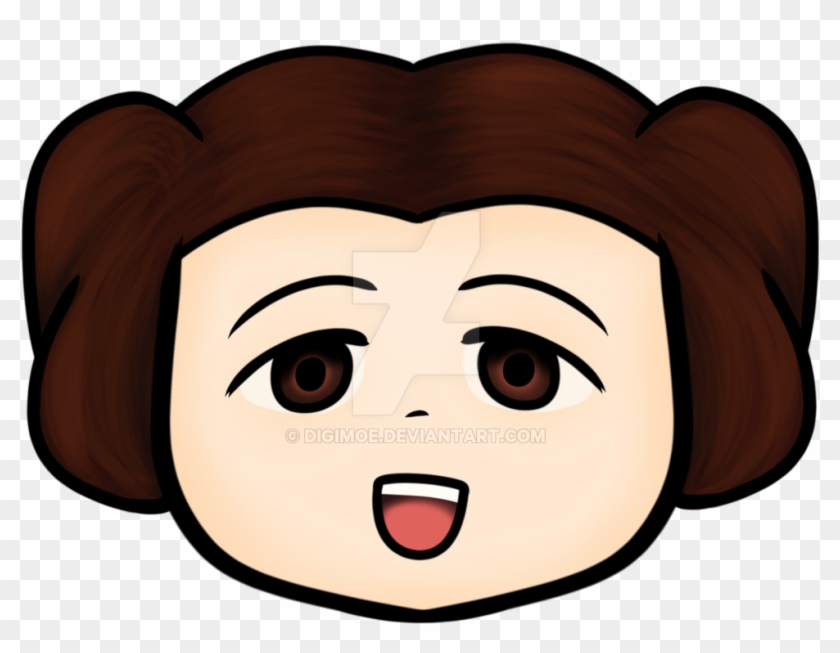 Chibi Princess Leia By Digimoe - Princess Leia Hair Cartoon #547605