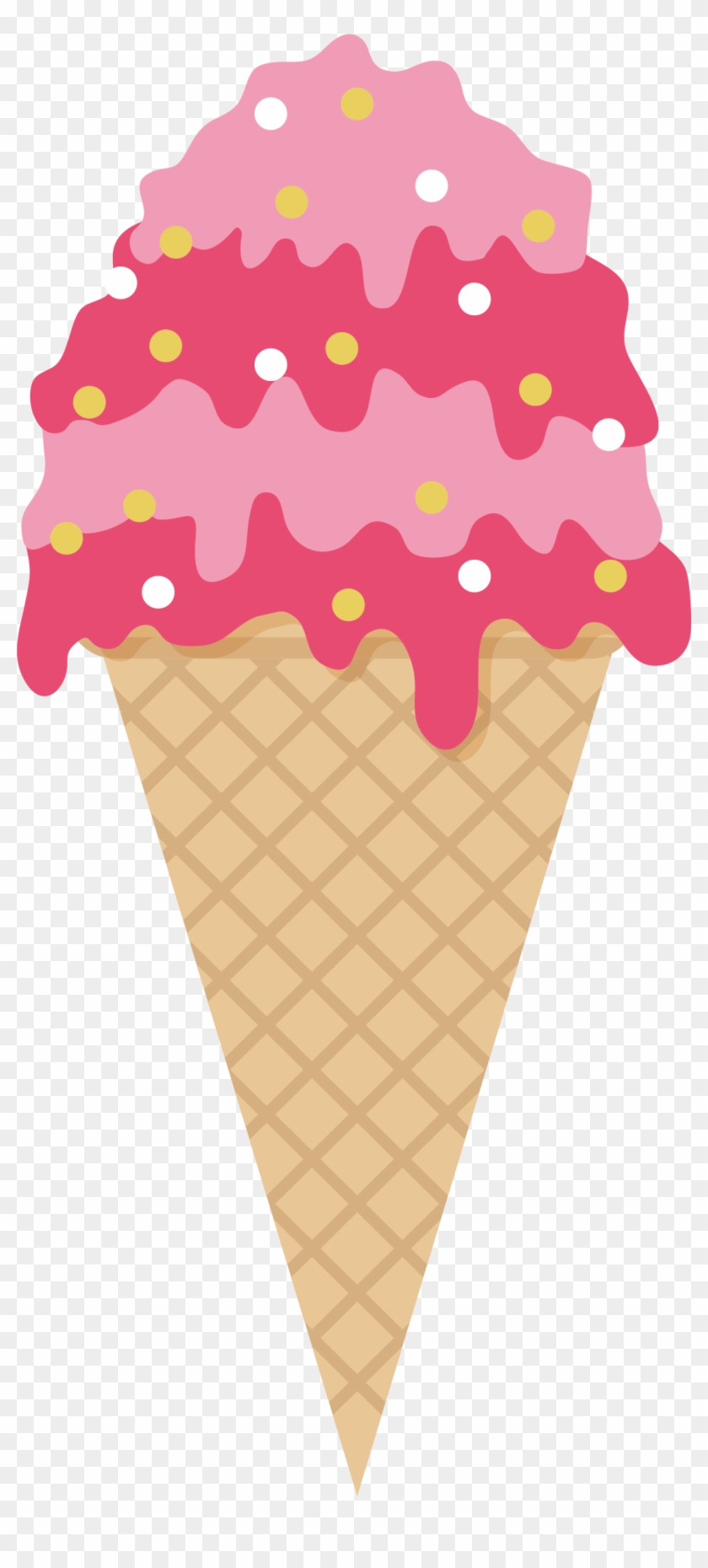 Ice Cream Cone Strawberry Ice Cream Sundae - Ice Cream #547650