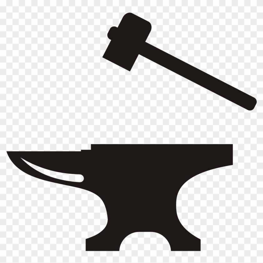 Anvil Blacksmith Hammer Clip Art - Anvil Silhouette #547751