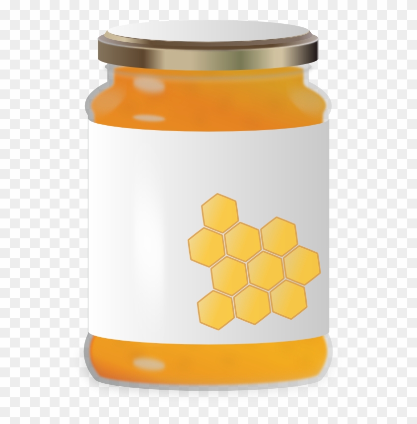 Jar Clipart Transparent - Vector Honey Bottle Png #548003